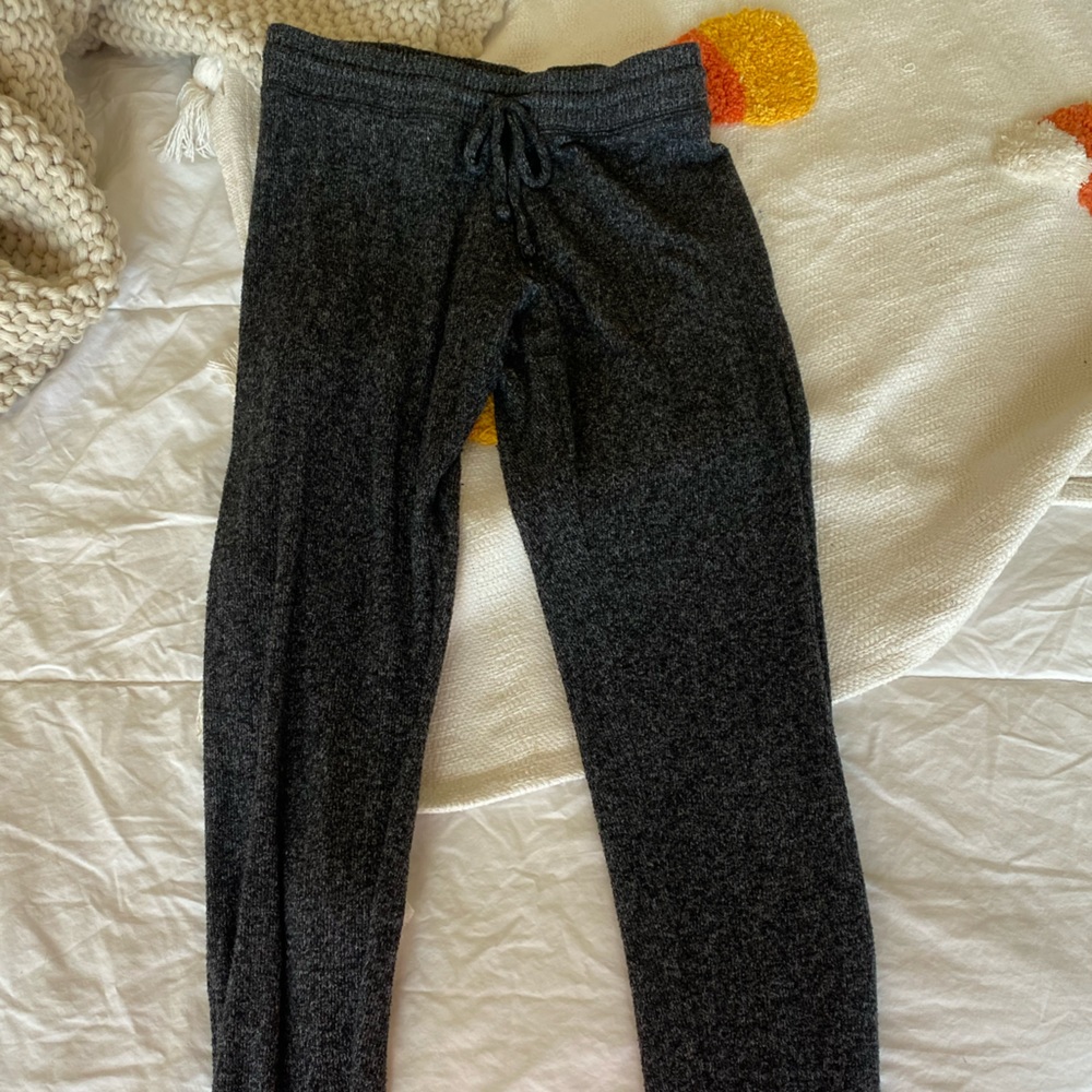 Cozy Jogger Leggings - Charcoal Gray